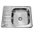 Мойка кухонная Sinklight 580x480x160 (0,6), правая, с сифоном и крепежом, нержавеющая сталь / глянцевая