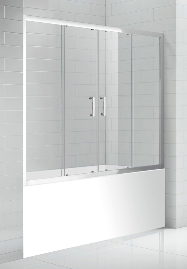 Шторка на ванну Gemy Victoria S30193B 160x140 см раздвижная