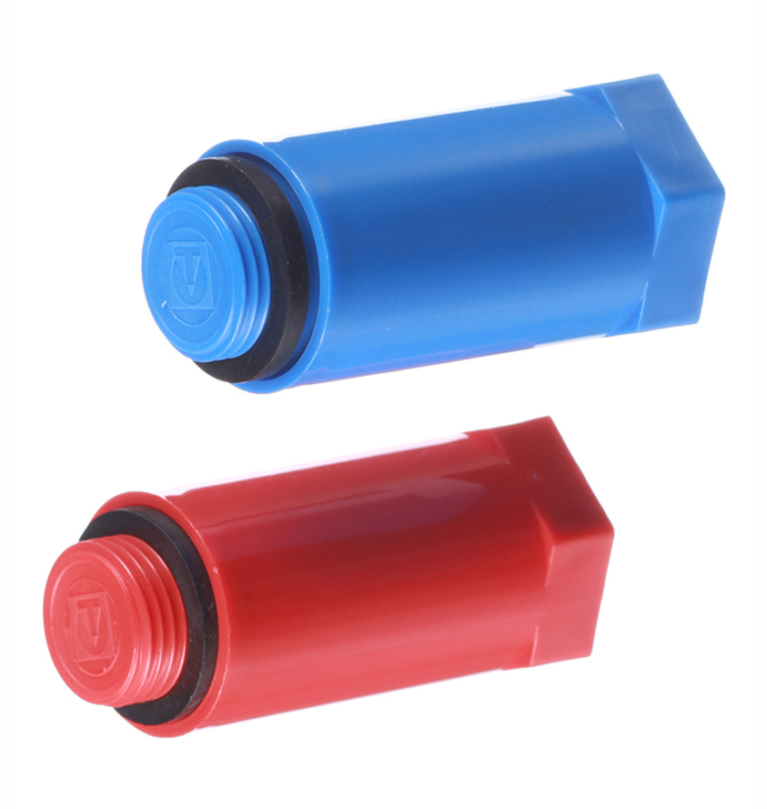 Заглушка полипропиленовая Valtec 1/2" НР, комплект (красная + синяя)