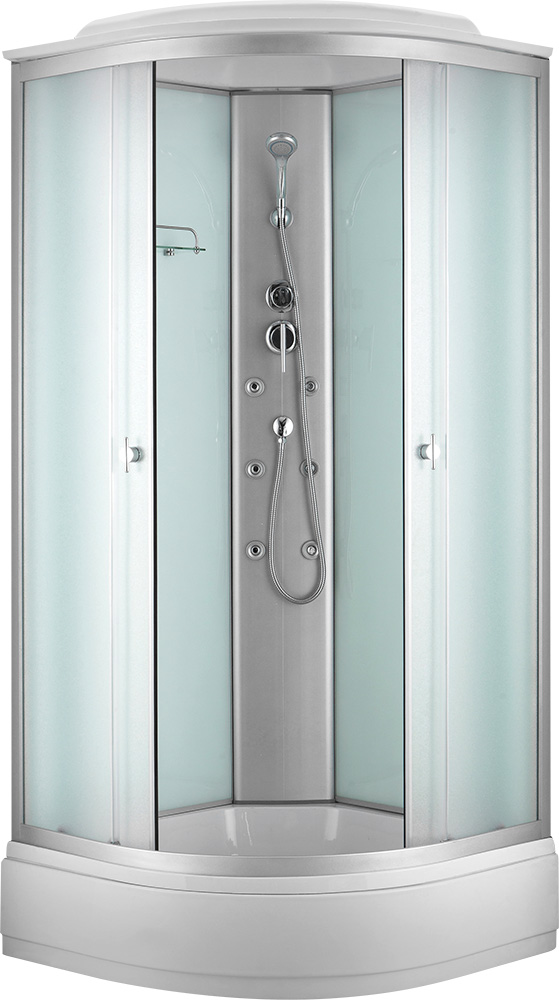 Душевая кабина Niagara NG-3302G 100x100 см, стекло матовое / профиль хром