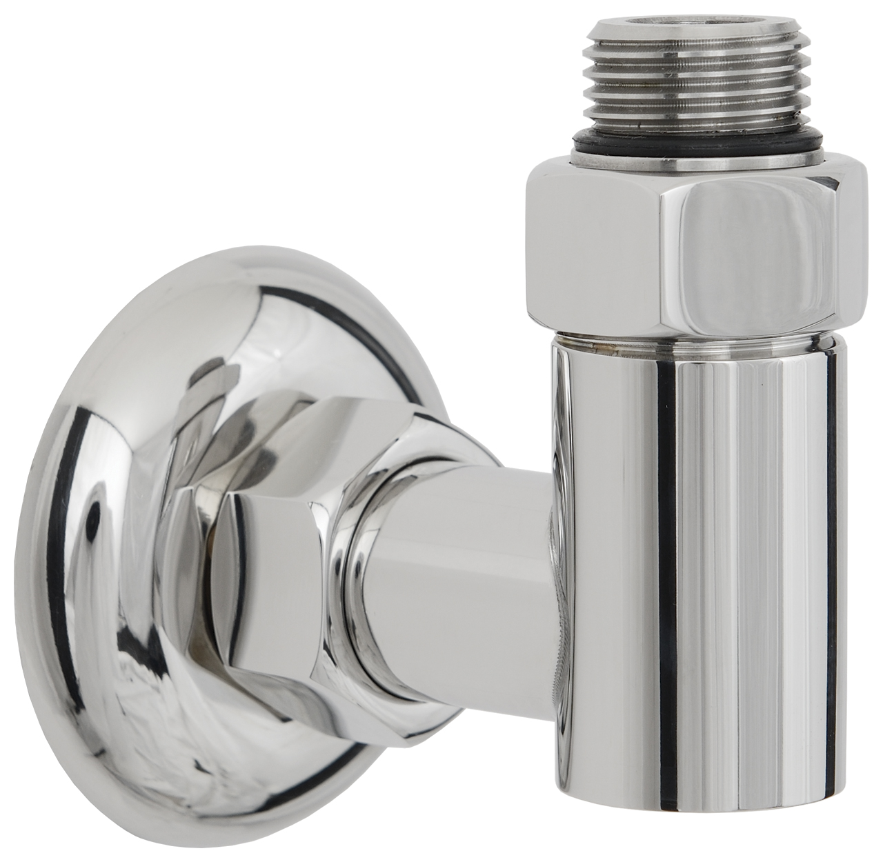 Набор комплектующих Стилье для полотенцесушителей, G 1/2" НР x G 3/4" НГ, полированная нержавеющая сталь