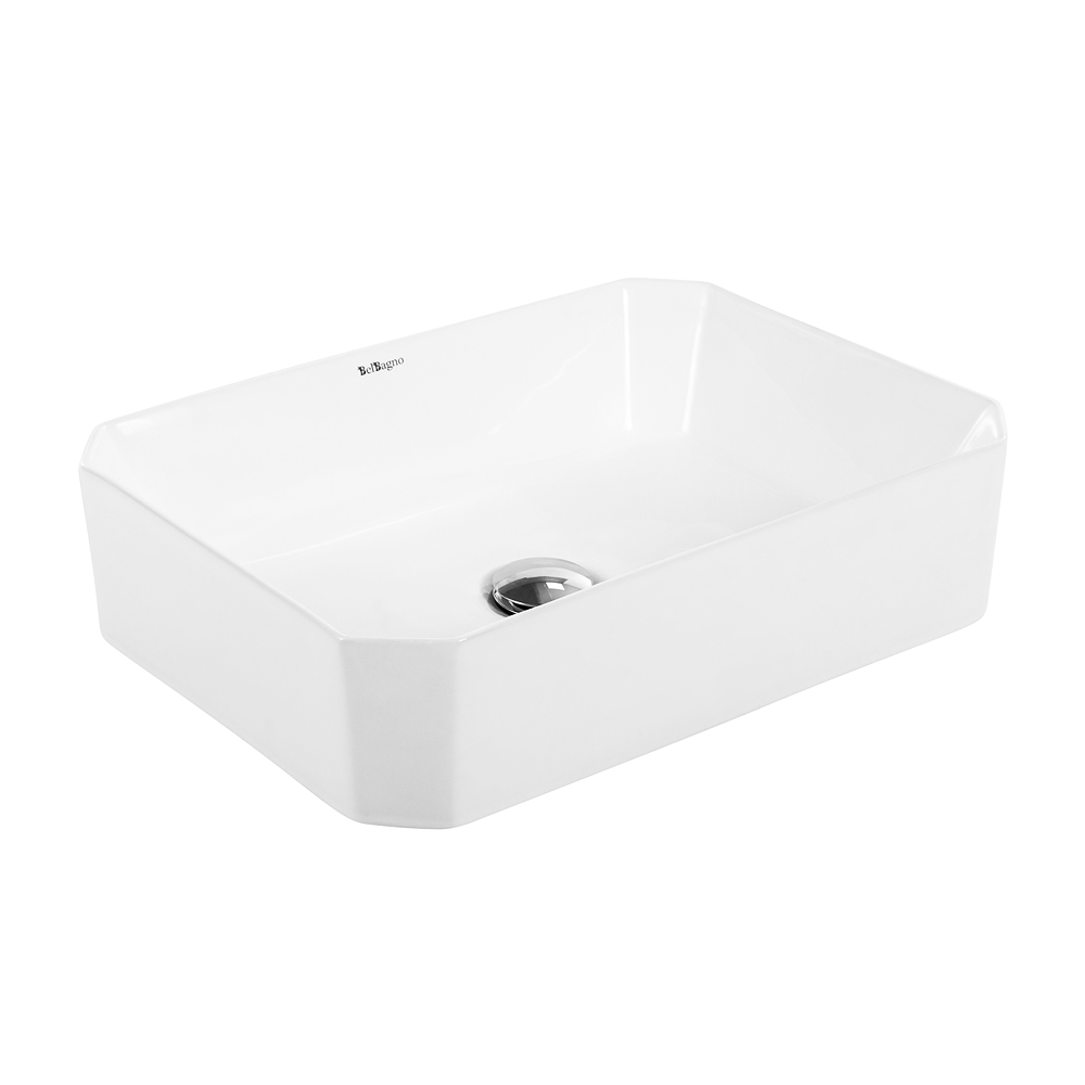 Раковина BelBagno BB1386 365x505 накладная, белый