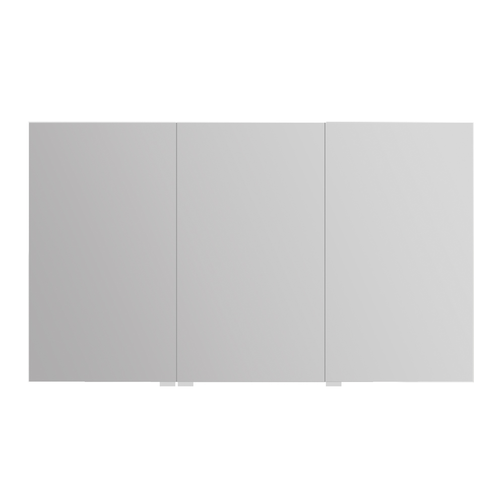 Шкаф зеркальный BelBagno SPC-3A-DL-BL-1200 1200x126x700 с нижней подсветкой дверей, с розеткой и сенсорным выключателем, сатин