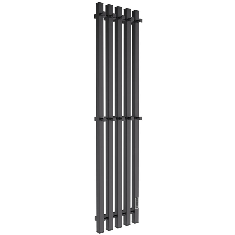 Полотенцесушитель электрический Melodia Etude Electro Ferrum 120x27 П5, 10 крючков, черный