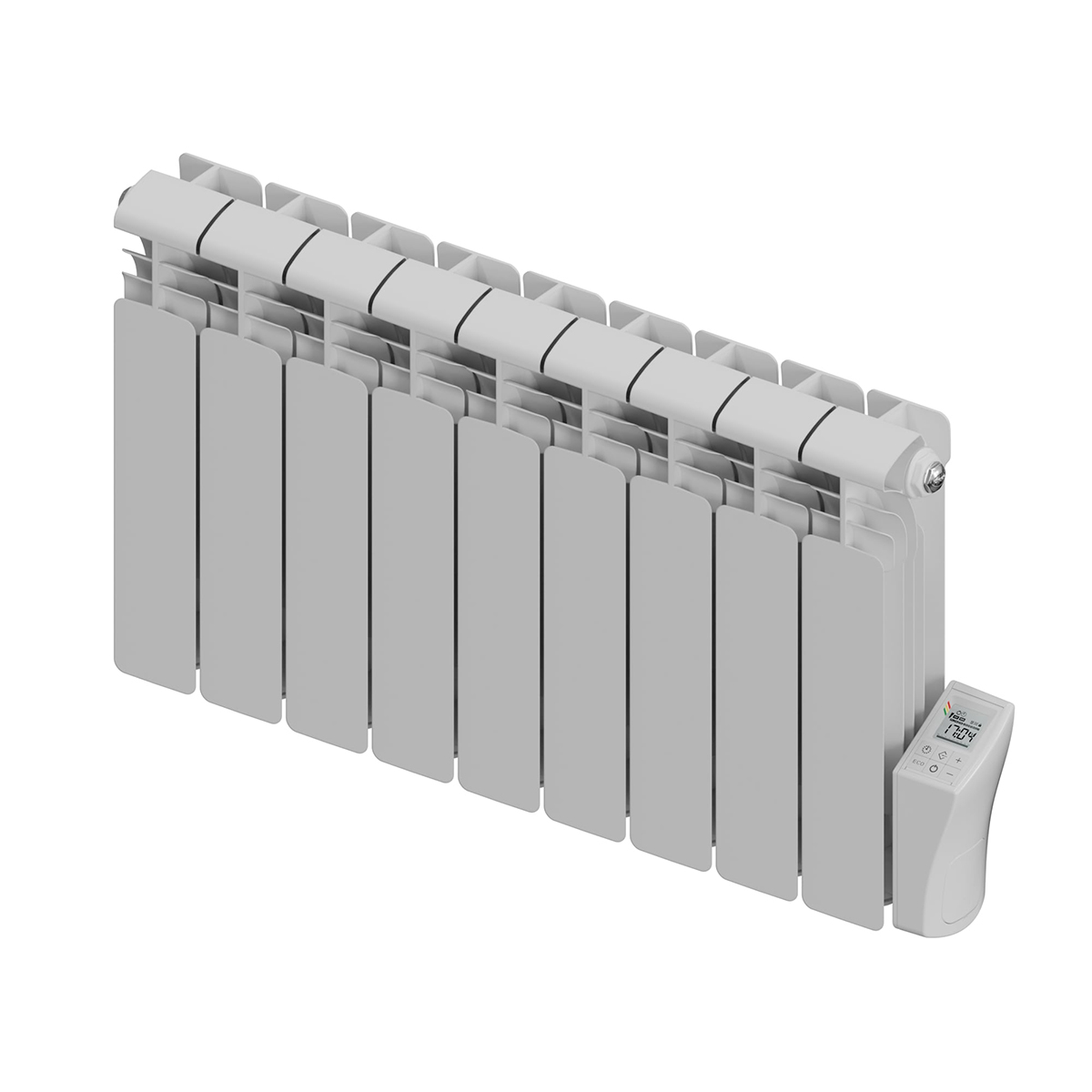 Радиатор алюминиевый Rifar Alum ON-e 3510-9 маслонаполненный электрический, 9 секций, мощность 1000 Вт, белый