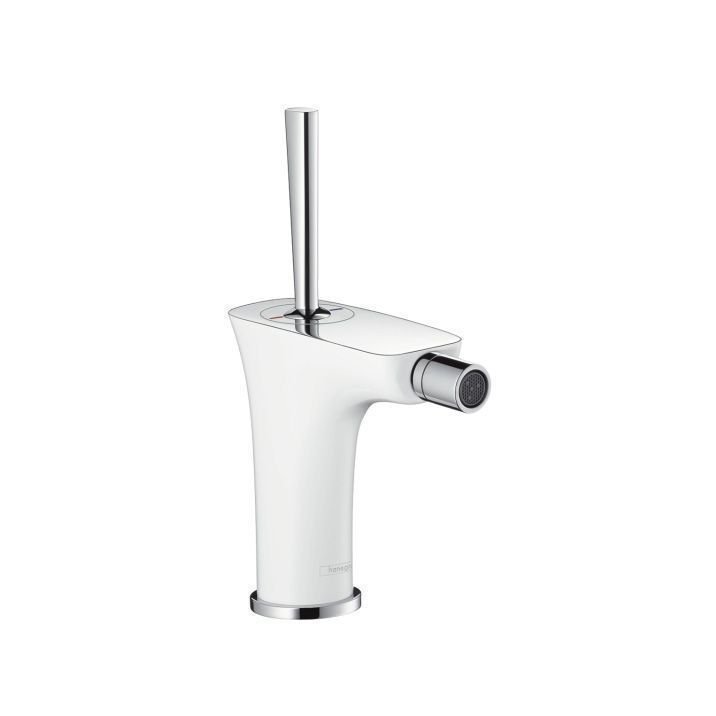 Смеситель Hansgrohe PuraVida 15270400 для биде, белый матовый / хром глянцевый