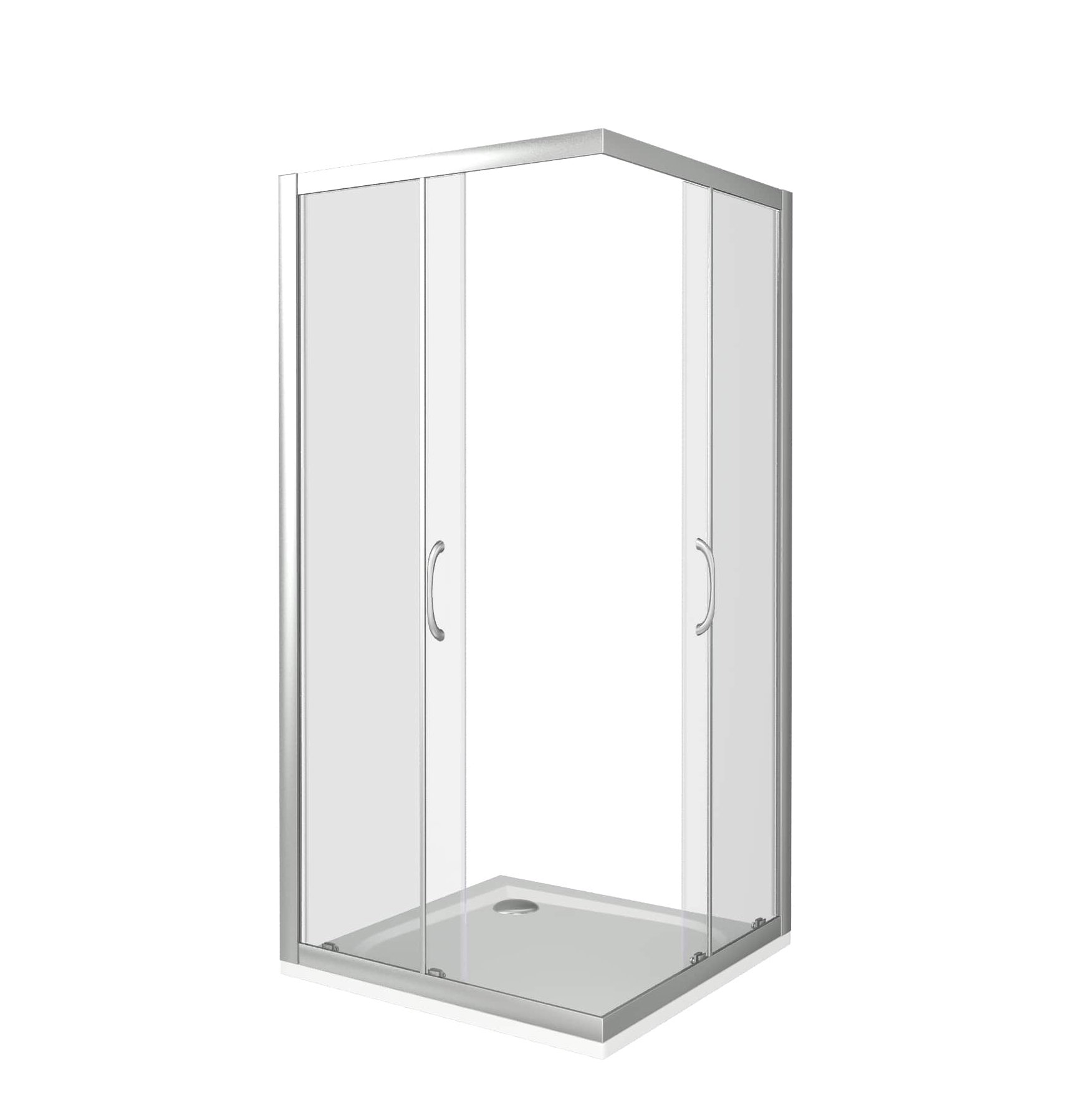 Душевой уголок Good Door Latte CR-80-C-WE профиль анодированый алюминий, стекло прозрачное