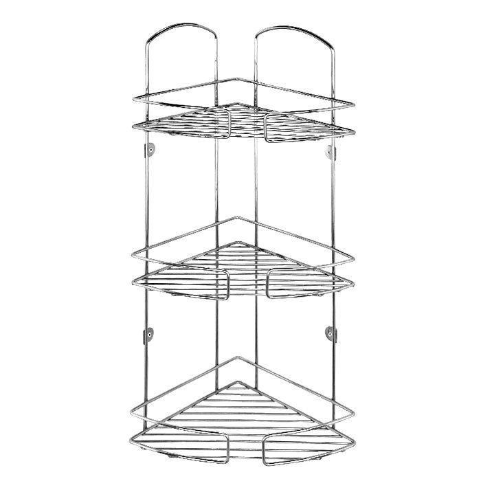 Полка Milardo Shelf 111WC30M44 11, угловая трехъярусная, проволока стальная, хром