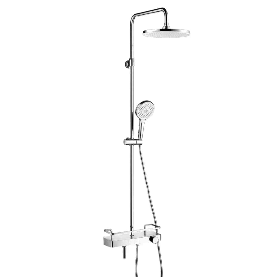 Душевая стойка Lemark Tropic LM7011C для ванны и душа, термостатический с регулируемой высотой штанги, хром