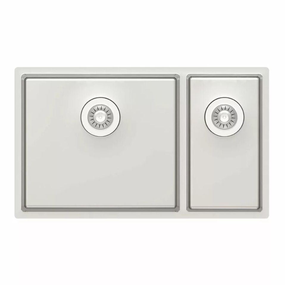 Мойка кухонная Florentina Оптима-HM 460/220.400.20.10, перелив в чаше, нержавеющая сталь / сатинированная