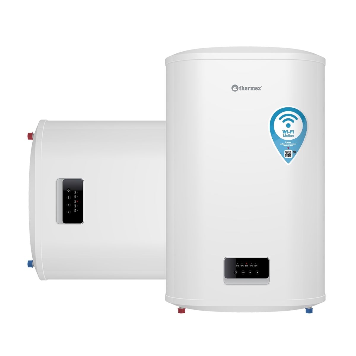 Водонагреватель накопительный Thermex Bravo 80 Wi-Fi, плоский, белый