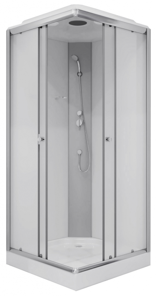 Душевая кабина Niagara NG-1101-14 90x90 см, стекло матовое / профиль хром