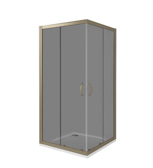 Душевой уголок Good Door Jazze CR-100-B-BR профиль бронза, стекло тонированное/бронза