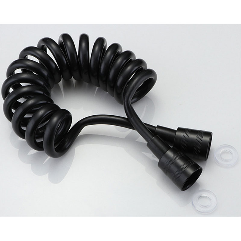 Шланг для гигиенического душа Melodia Black phone MKP34432BL_bk 150см, пружинный, черный