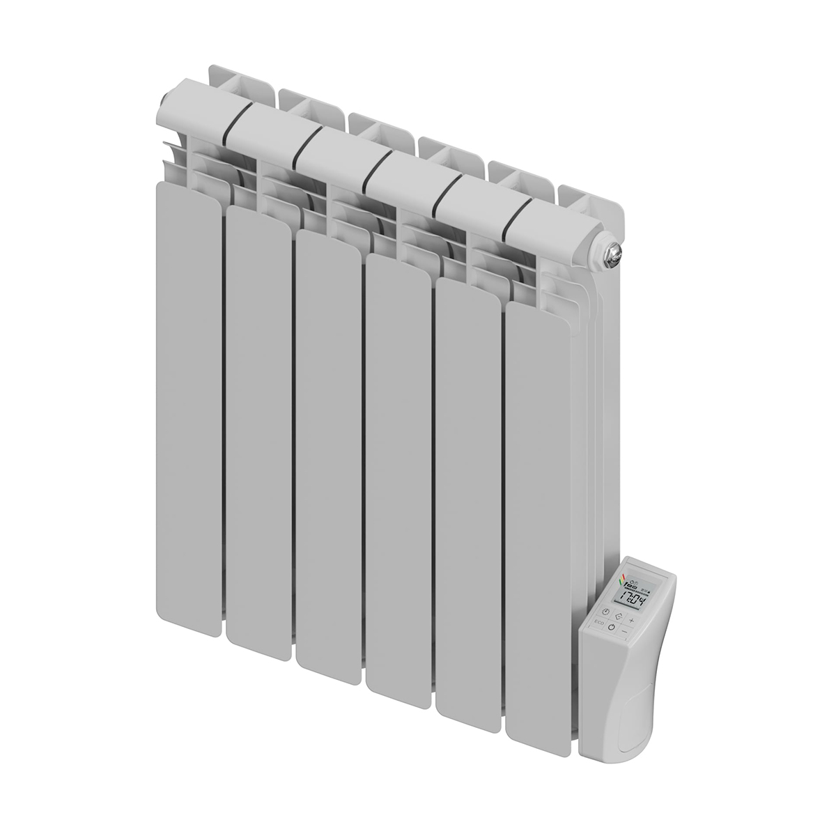 Радиатор алюминиевый Rifar Alum ON-e 5010-6 маслонаполненный электрический, 6 секций, мощность 1000 Вт, белый