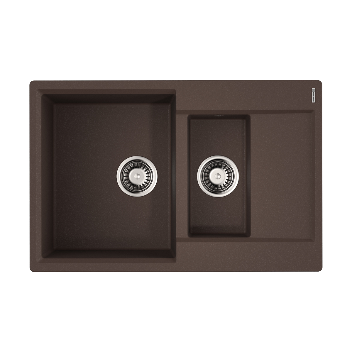 Мойка кухонная Omoikiri Daisen 78-2T-DC tetogranit / темный шоколад