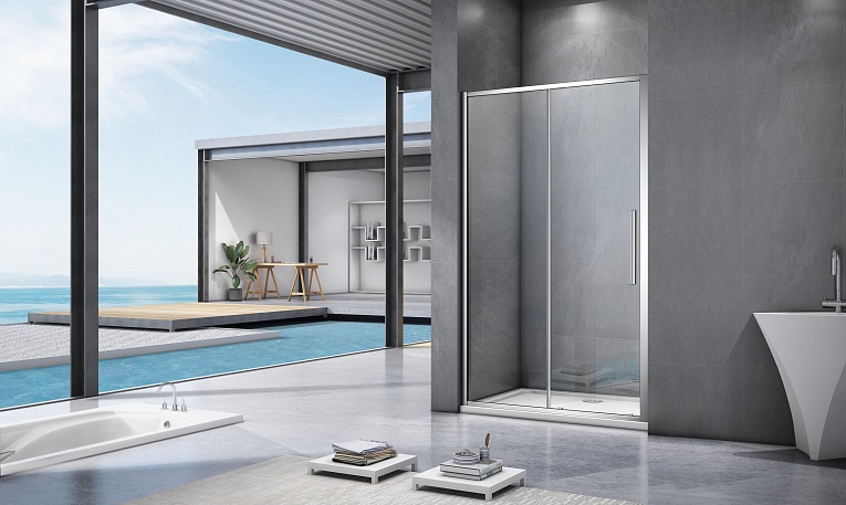 Душевая дверь Good Door Idea WTW-120-C-CH профиль хром, стекло прозрачное