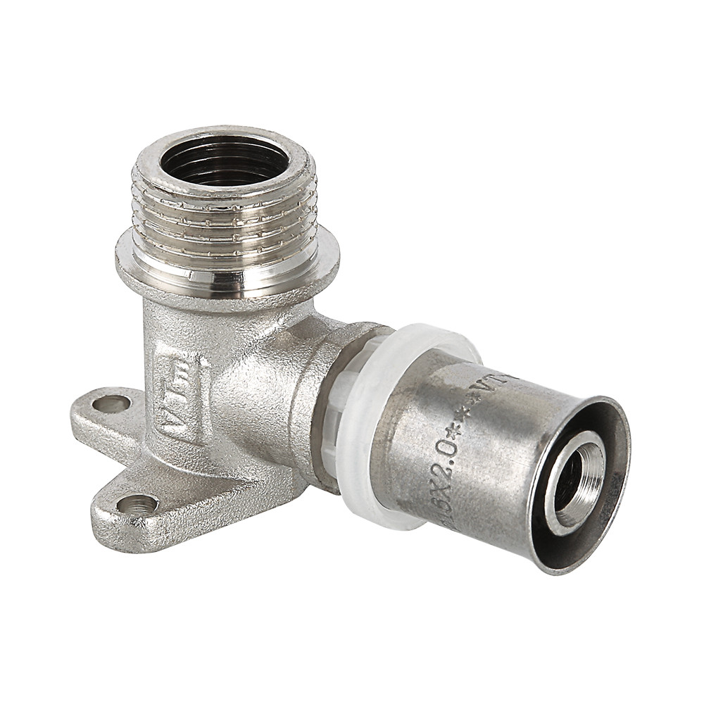 Водорозетка Valtec 16 (пресс) мм х 1/2" НР, с креплением, VTm.255.N.001604