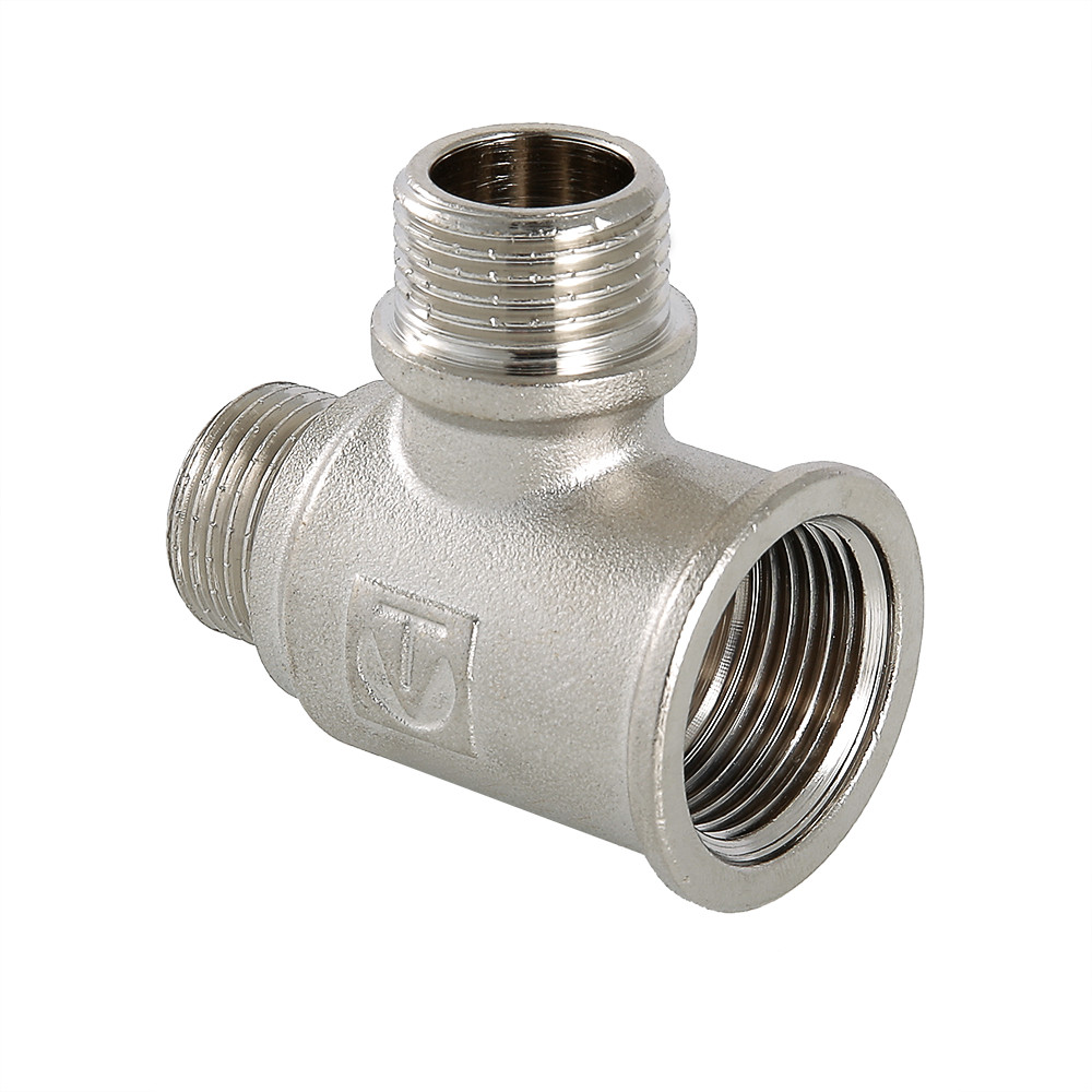 Тройник Valtec 3/4" ВР x 3/4" НР x 1/2" НР, латунный, VTr.133.RN.050504