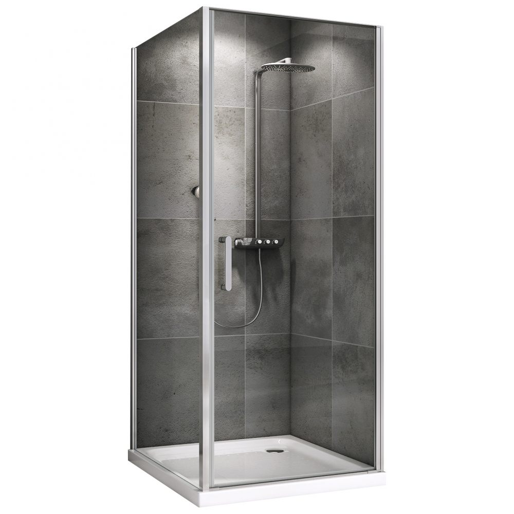 Душевой уголок Abber Sonnenstrand AG04080-S75 без поддона, 80x75x195 cм, стекло прозрачное / профиль хром