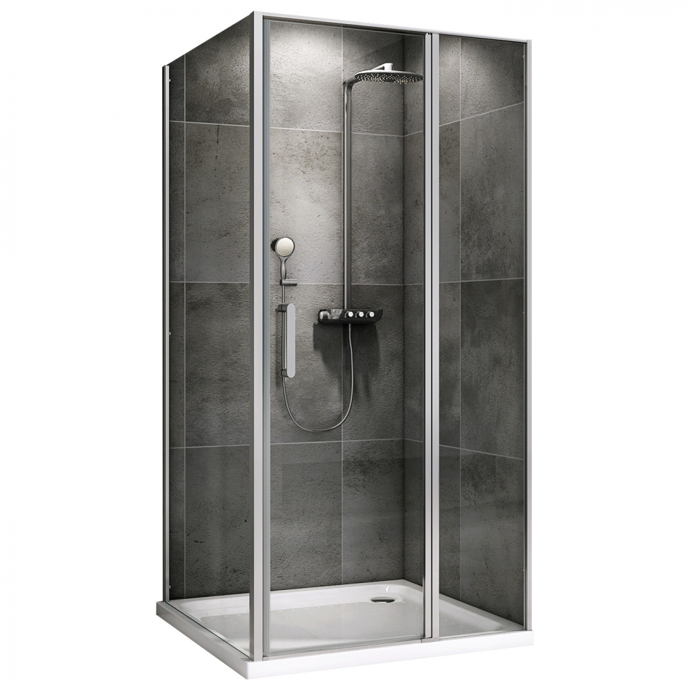 Душевой уголок Abber Sonnenstrand AG04120S-S80 без поддона, 120x80x195 cм, стекло прозрачное / профиль хром