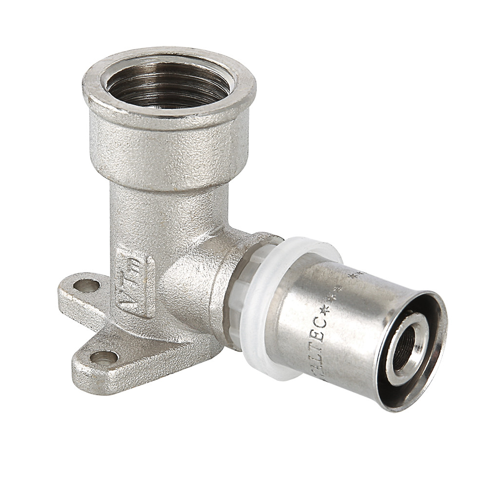 Водорозетка Valtec 16 (пресс) мм х 1/2" ВР, удлиненная, с креплением, VTm.254H.N.001604