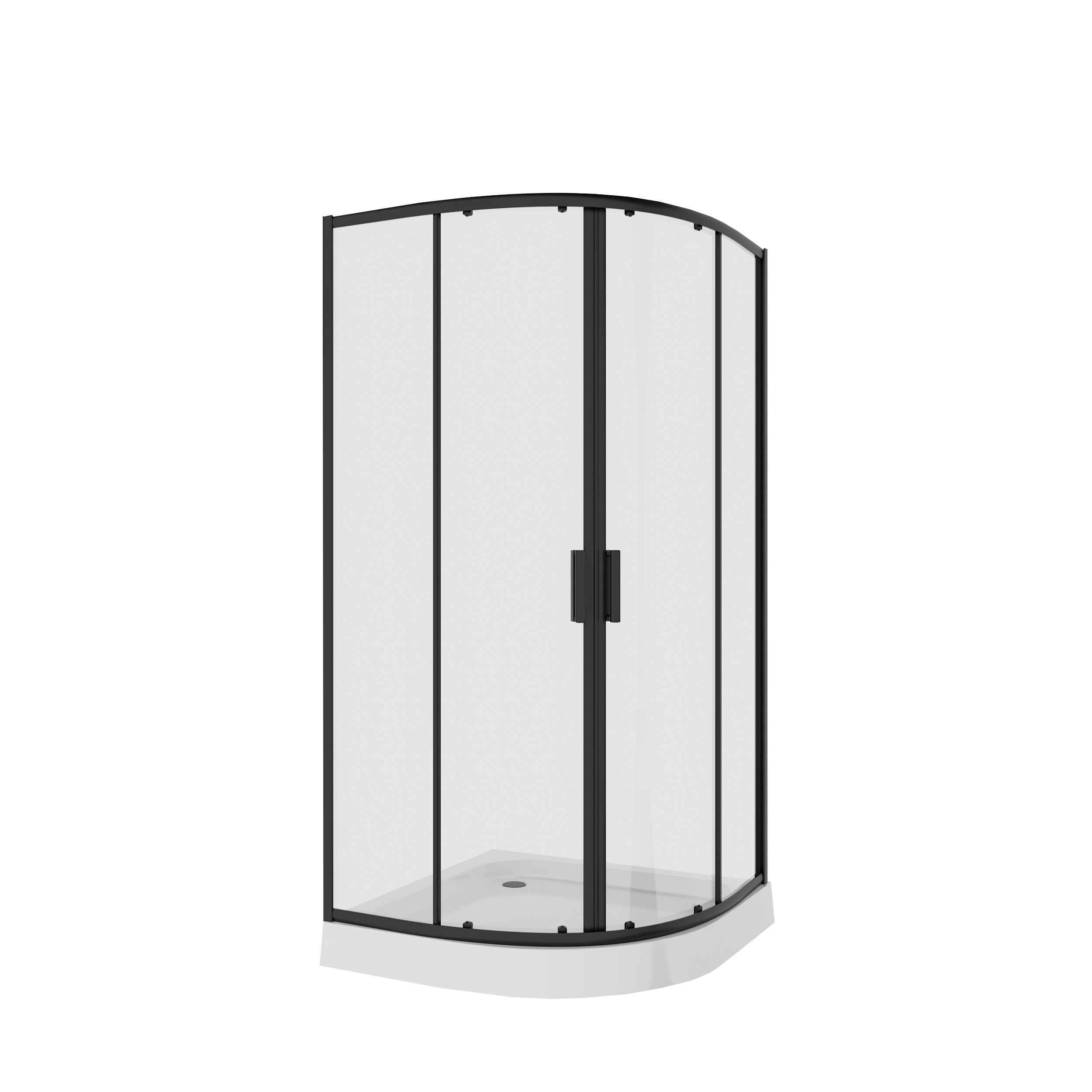 Душевой уголок Niagara Nova NG-6886-08 BLACK 80x80 см, стекло прозрачное, профиль черный