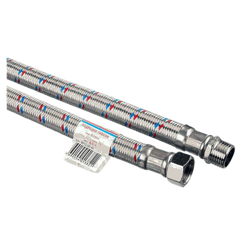 Подводка гибкая для воды TР-сантехника Гигант, EPDM/нержавеющая сталь, 1/2" ВР (г) / НР, 40 см