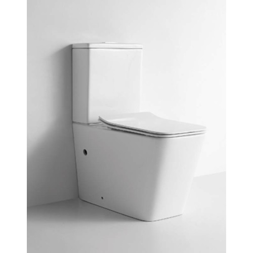 Унитаз-компакт CeramaLux NS 2170 безободковый, сиденье микролифт, белый