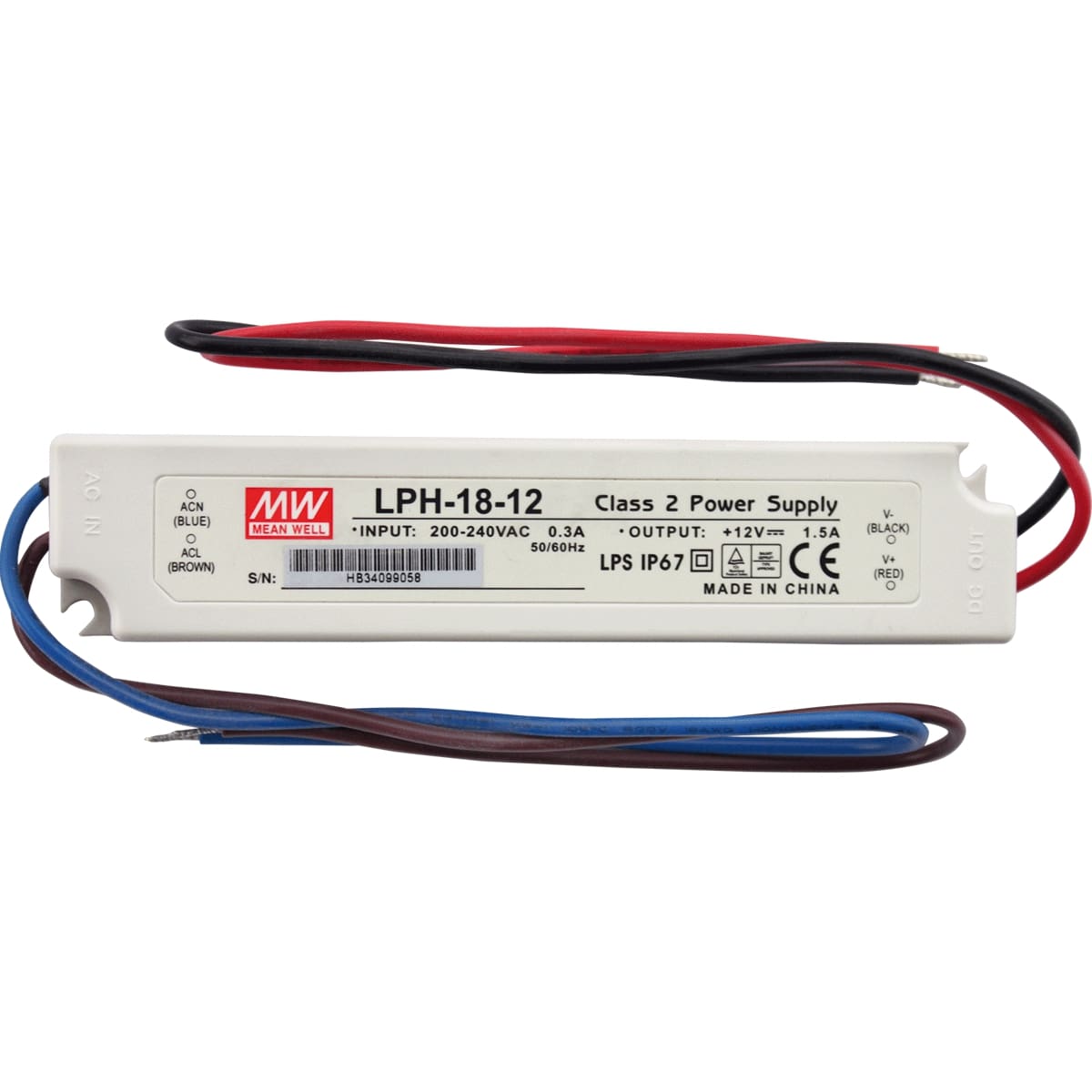 Блок питания AlcaPlast 230 V AC/12 V DC/18 W, IP67 AEZ320