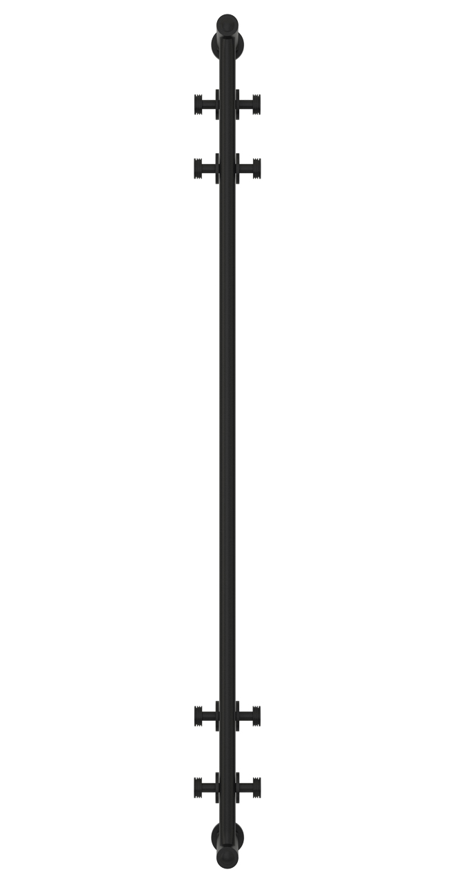 Полотенцесушитель водяной Сунержа Хорда 1200х195 подключение вертикальное / горизонтальное, черный матовый