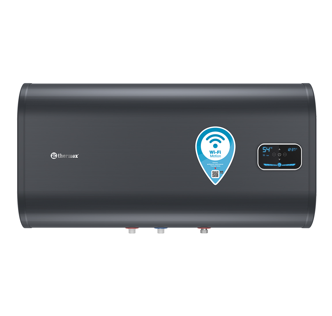 Водонагреватель накопительный Thermex ID 80 H (pro) Wi-Fi плоский, черный
