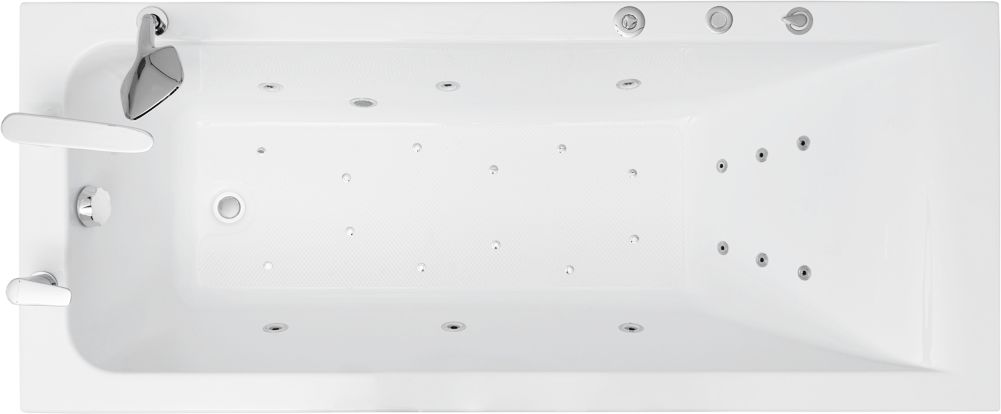 Ванна акриловая Aquanet Bright 175x75 гидромассажная + аэромассаж