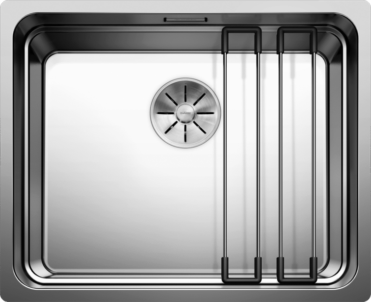 Мойка кухонная Blanco Etagon 500 - IF с отводной арматурой, сталь / зеркальная полировка