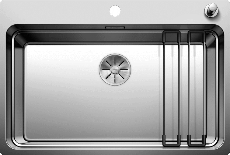 Мойка кухонная Blanco Etagon 700 - IF/A клапан-автомат, сталь / зеркальная полировка