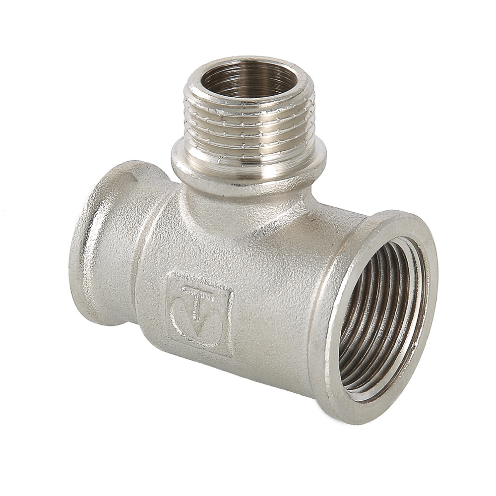 Тройник Valtec 3/4" ВР x 1/2" НР x 1/2" ВР, латунный, VTr.132.RN.050404