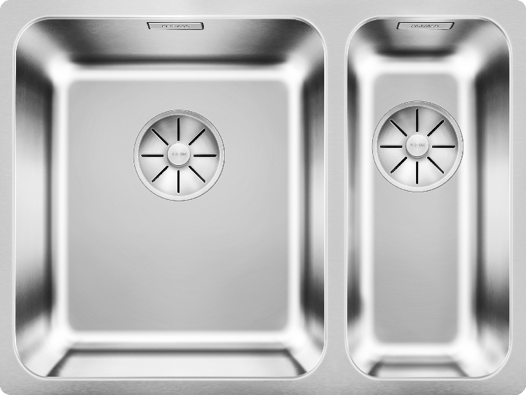 Мойка кухонная Blanco Solis 340/180-U с отводной арматурой, чаша слева, полированная сталь