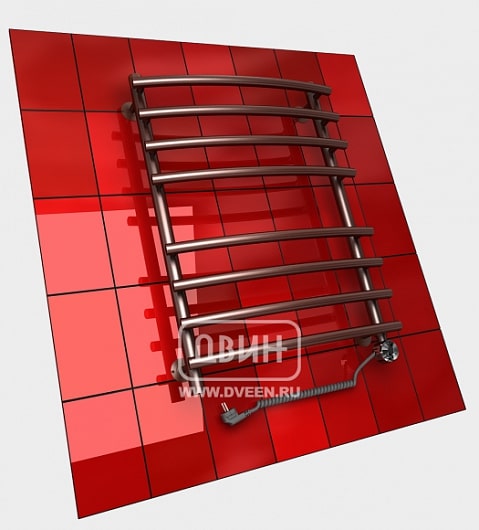 Полотенцесушитель электрический Двин R primo electro 800x600, ТЭН справа, состаренная медь