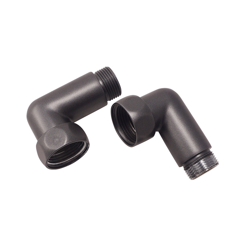 Соединитель угловой Melodia MKP21021Cgt для полотенцесушителя  1" x 3/4" ВР / НР (пара) / графит матовый