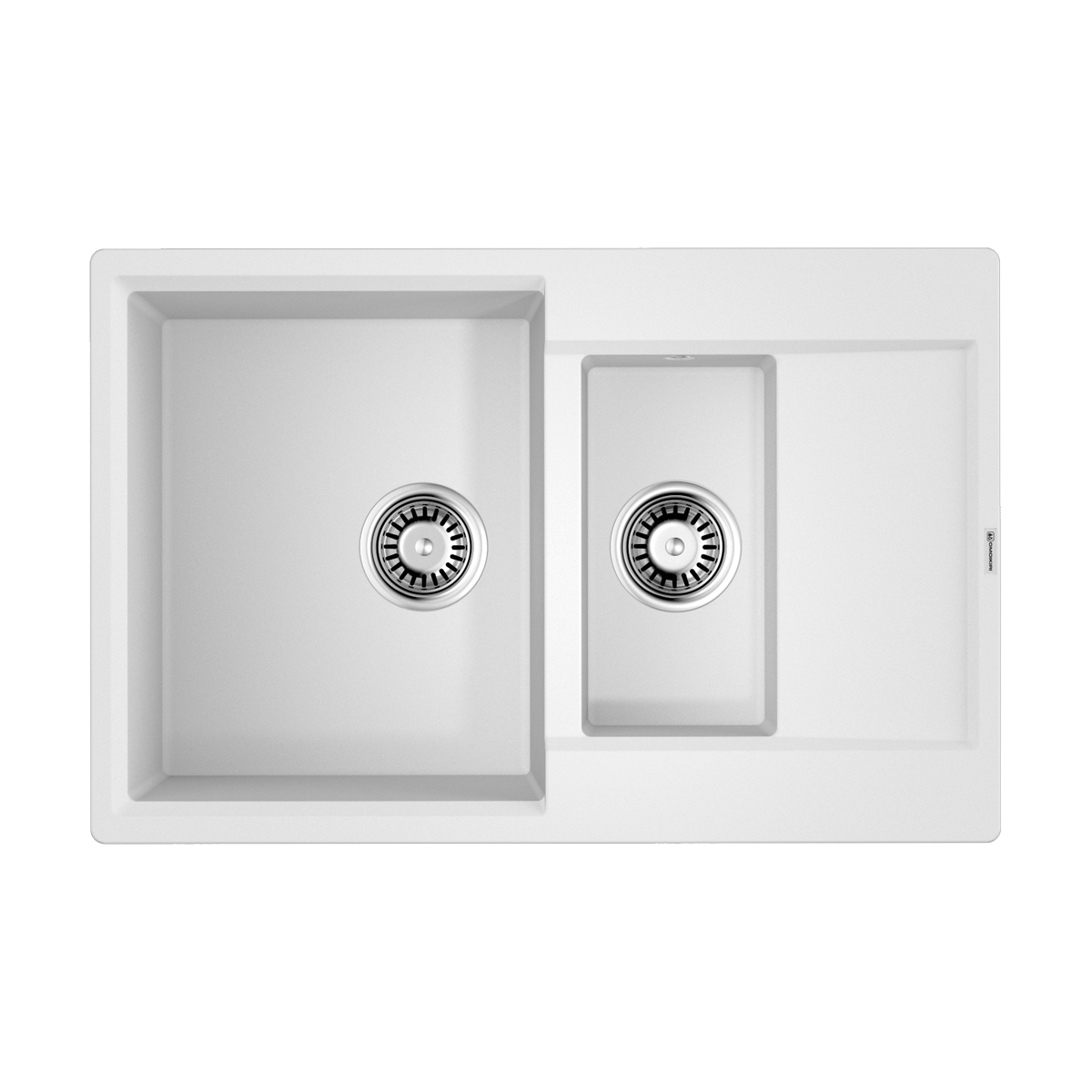 Мойка кухонная Omoikiri Daisen 78-2T-WH tetogranit / белый