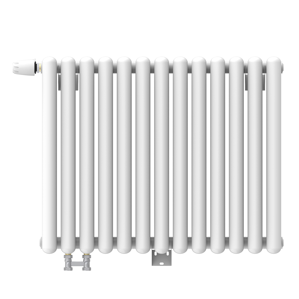 Радиатор стальной KZTO Гармония С40 1-1000 13 секций, вертикальный 1-трубчатый, нижнее левое, белый глянцевый