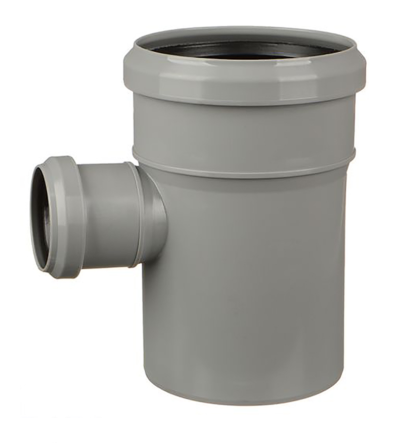 Тройник внутренний Синикон Pipe Lite 110x50 мм 87° двухраструбный