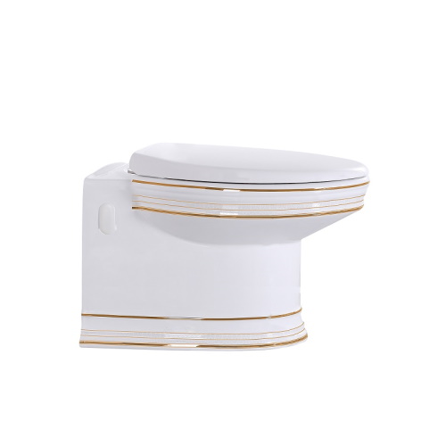 Унитаз приставной CeramaLux Classic 4291 безободковый, сиденье микролифт, белый, с декором