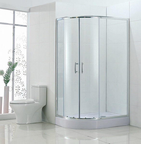 Душевой уголок Bandhours Anis 810 L, 100x80 см, левый, с поддоном, профиль хром стекло прозрачное