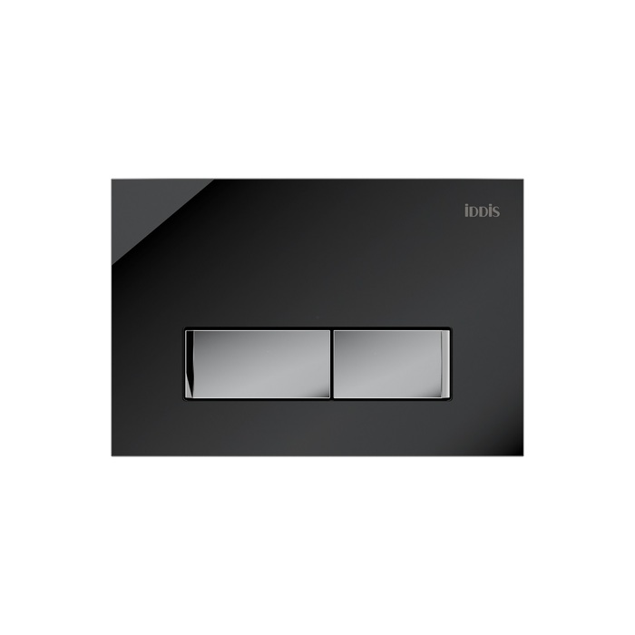 Клавиша смыва Iddis Uniglass UNG10GBi77 универсальная, черное стекло