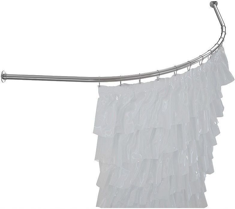 Карниз для ванны Aquanet Capri / Sarezo полукруглый 160х100 хром