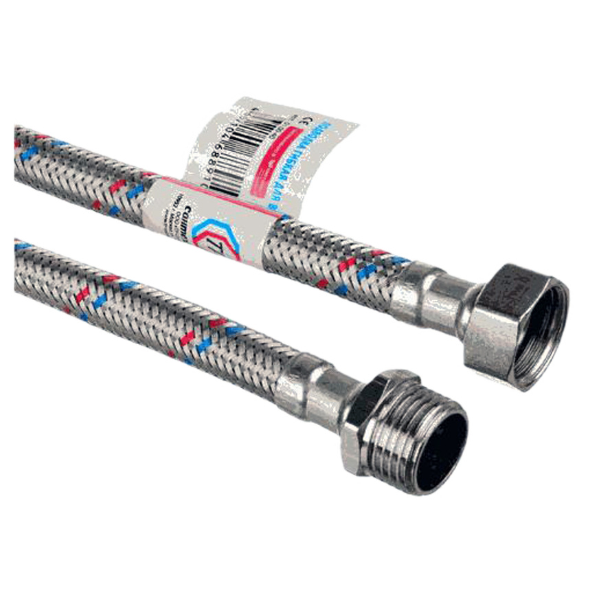 Подводка гибкая для воды TР-сантехника, EPDM/нержавеющая сталь, 1/2" ВР (г) / НР, 300 см