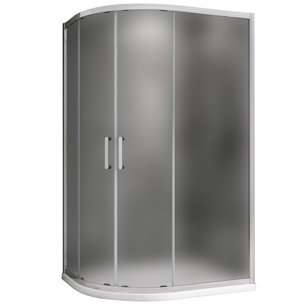 Душевой уголок Abber Schwarzer Diamant AG01129M без поддона, 120x90x195 cм, стекло матовое / профиль хром