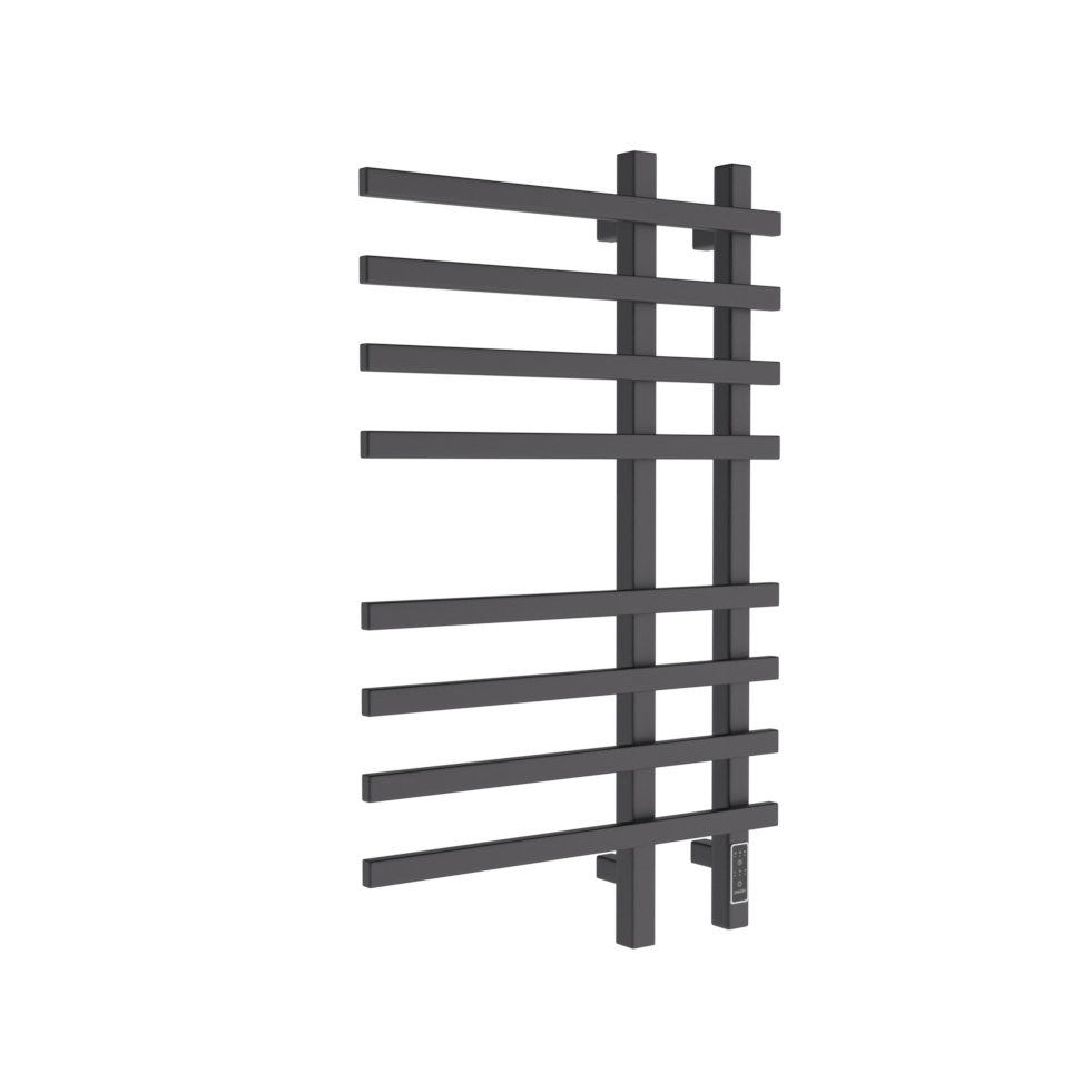 Полотенцесушитель электрический Melodia Country Electro Ferrum 80x60 П8 (4-4), cухой ТЭН, 115 Вт, встроенный диммер, черный