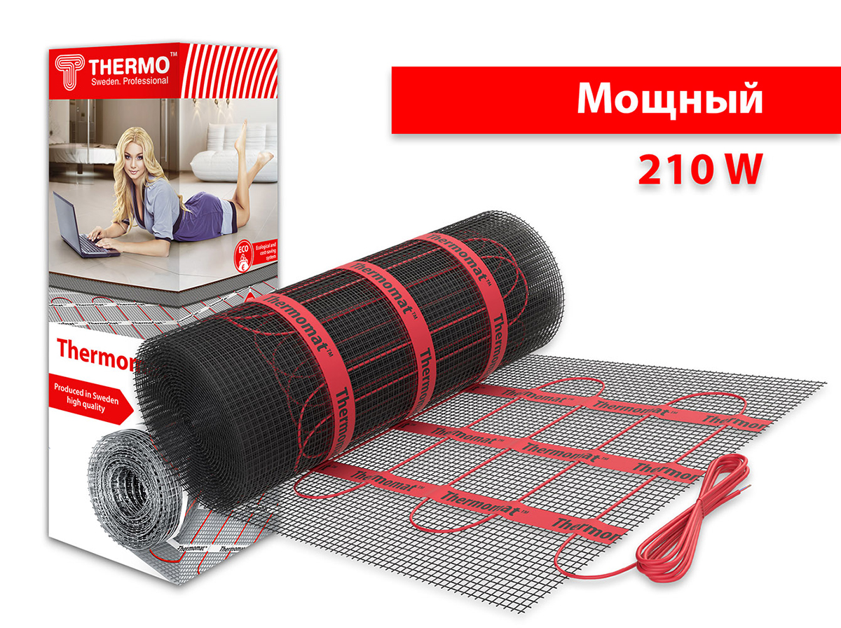 Теплый пол Thermo Thermomat TVK-210 9,6 м.кв., комплект без регулятора